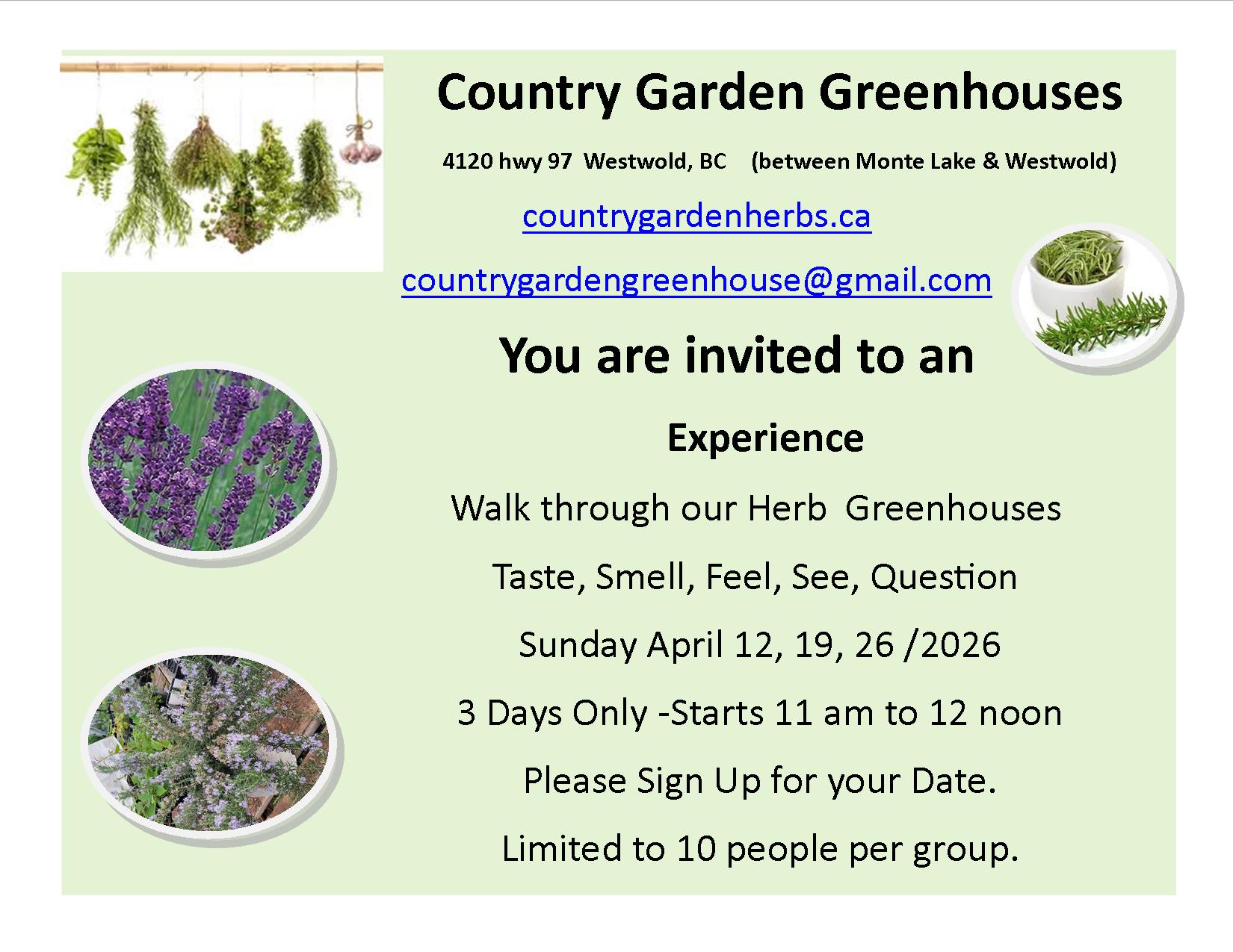 A walk in the greenhouses